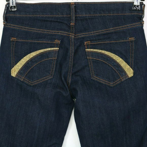 Old Navy‎ The Diva Boot Cut Flare Jeans Stretch Dark 4 x 32 Regular - Picture 6 of 9